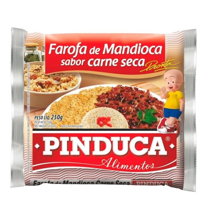 PINDUCA, Farofa de Mandioca Sabor Carne Seca 250g