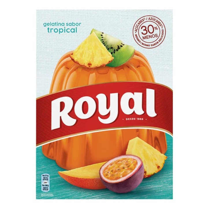 ROYAL, Gelatina Tropical 140g (2x57g)
