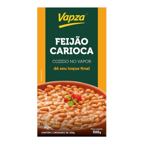 Vapza, Feijao Carioca Cozido no Vapor 500g