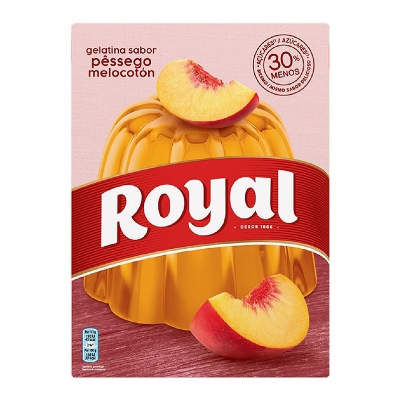 ROYAL, Gelatina Pessego 140g (2x57g)