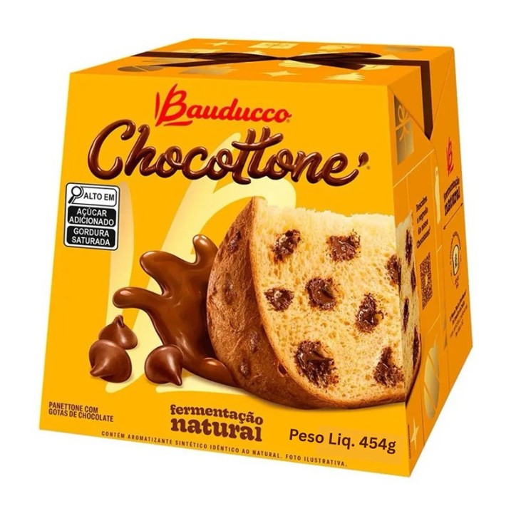 Bauducco, Panettone Gotas de Chocolate 454g Bauducco, Panettone Gotas de Chocolate 454g