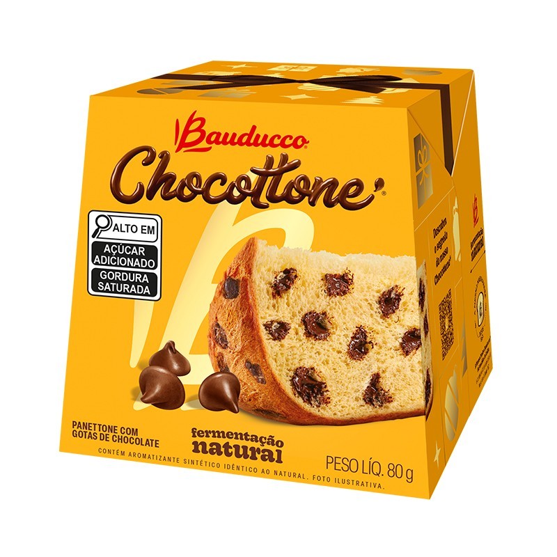 Bauducco, Mini Panettone Gotas de Chocolate 80g