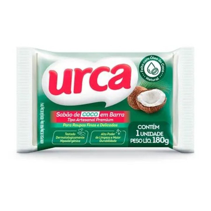 URCA, Sabão de Coco em Barra 180g URCA, Sabão de Coco em Barra 180g