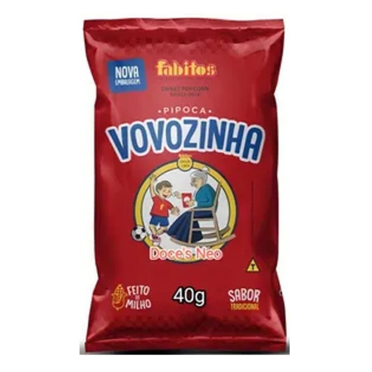 VOVOZINHA, Pipoca Doce de Cancica 40g