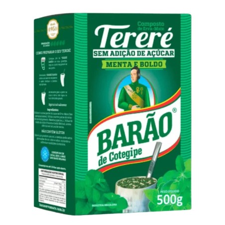 BARÃO,  Erva Mate com Menta e Boldo, 500g