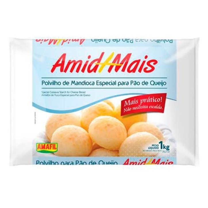 AMAFIL, Amido+Mais Polv. (Mandioca) Especial para Pao de Queijo 1kg