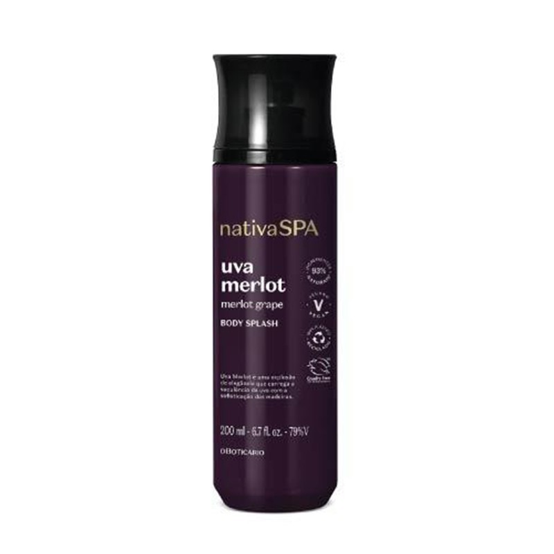 Boticario, Body Splash Nativa Spa Uva Merlot 200ml