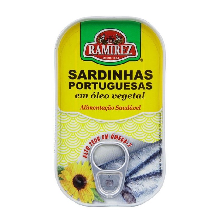 RAMIREZ, Sardinha Portuguesas em Oleo Vegetal 125g (80g) RAMIREZ, Sardinha Portuguesas em Oleo Vegetal 125g (80g)