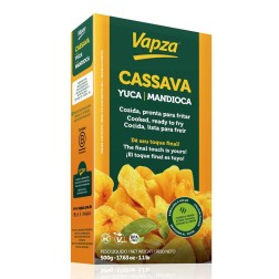Vapza, Mandioca Cozida Pronta Para Fritar 500g