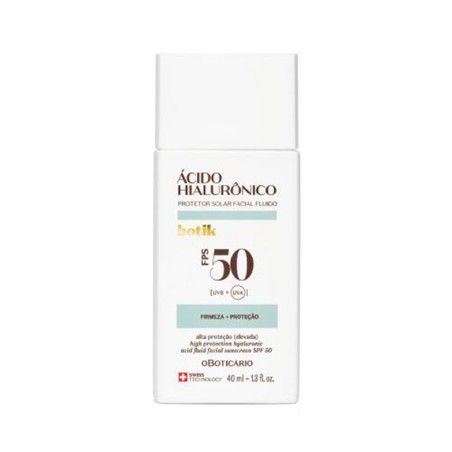 Boticario, Protector Solar Facial Fluido FFPS 50 Botik Acido Hialurico 40ml