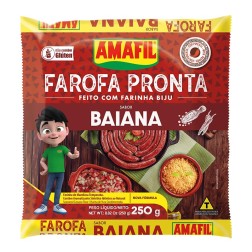 AMAFIL, Farofa Pronta Sabor Baiana 250g