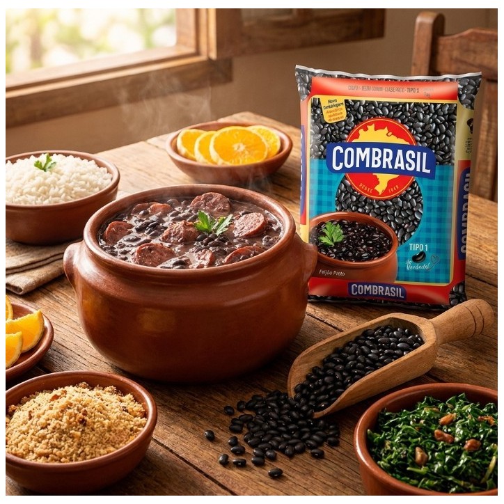 COMBRASIL, Feijao Preto 1kg COMBRASIL, Feijao Preto 1kg