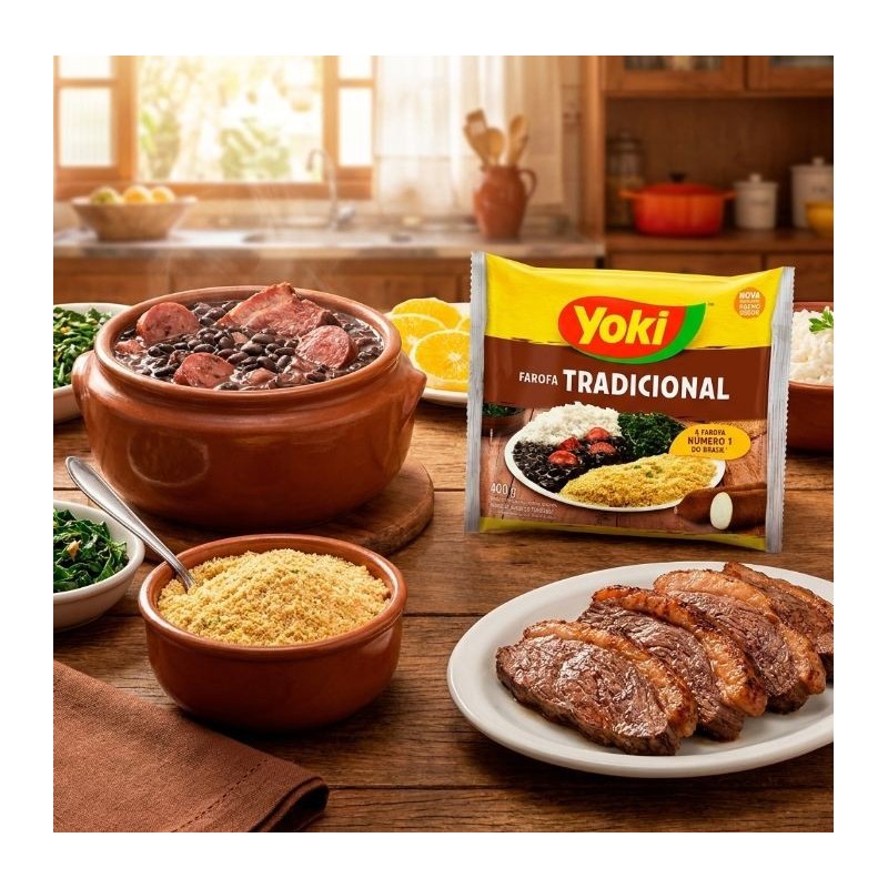 YOKI, Farofa Pronta de Mandioca 400g