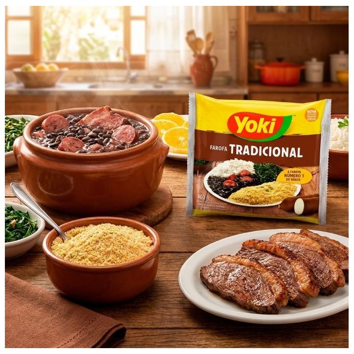 YOKI, Farofa Pronta de Mandioca 400g