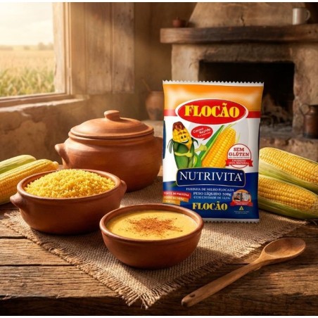 Nutrivita, Farinha de Milho Flocao 500g