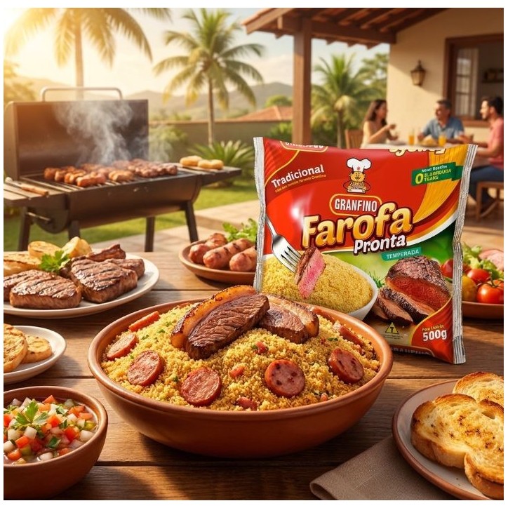 Granfino, Farofa De Mandioca Temperada 500g