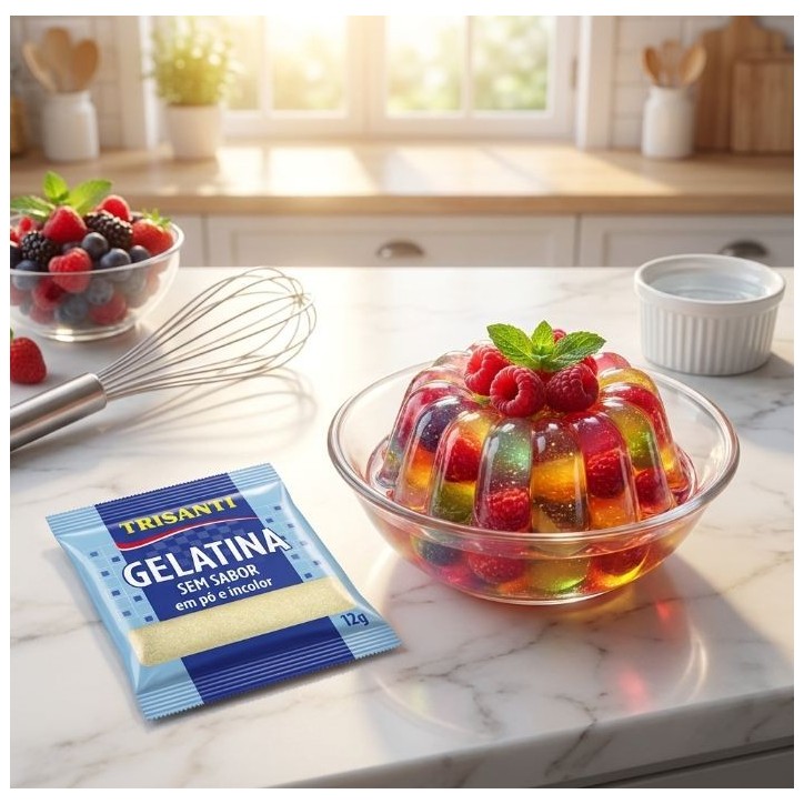TRISANTI, Gelatina sem Sabor 12g TRISANTI, Gelatina sem Sabor 12g