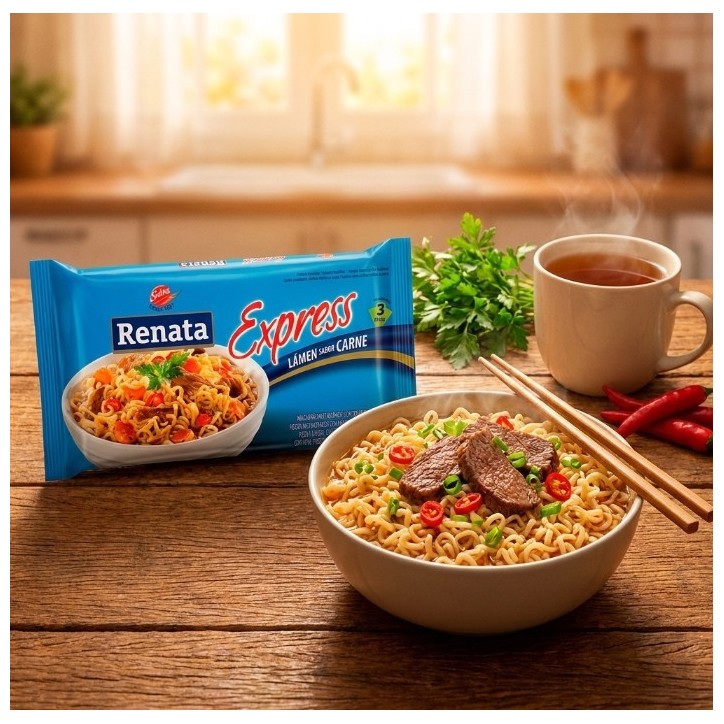 Renata, Macarrao Instantaneo Sabor Carne 85g Renata, Macarrao Instantaneo Sabor Carne 85g