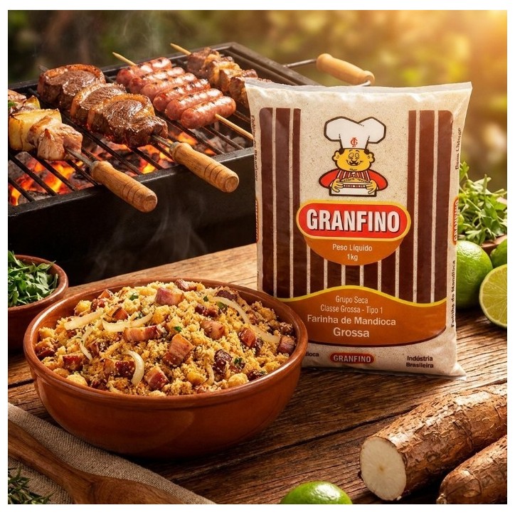 Granfino, Farinha Mandioca Grossa 1kg Granfino, Farinha Mandioca Grossa 1kg
