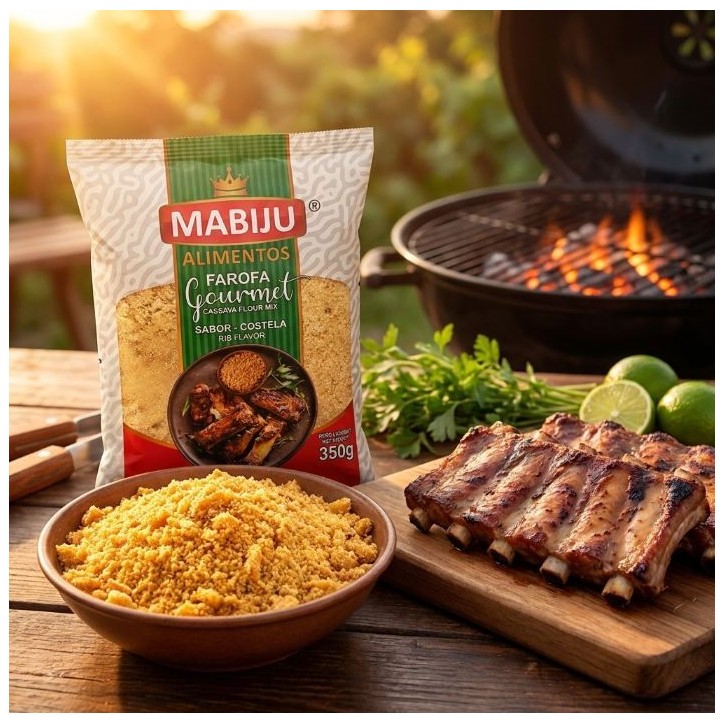 MABIJU, Farofa Pronta Gourmet Sabor Costela 350g MABIJU, Farofa Pronta Gourmet Sabor Costela 350g