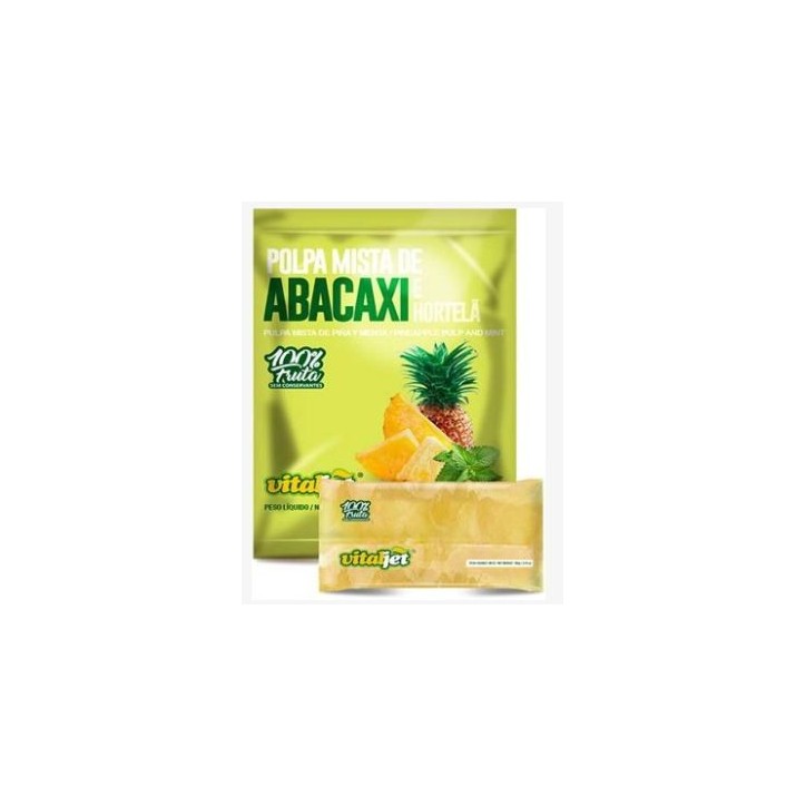 VITAJET, Polpa de Abacaxi com Hortela 4x100g VITAJET, Polpa de Abacaxi com Hortela 4x100g