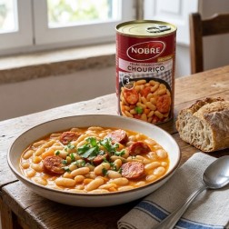 NOBRE, FEIJAO BRANCO COM CHOURICO 420g