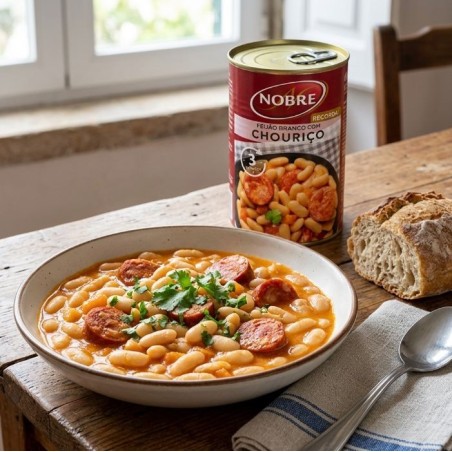 NOBRE, FEIJAO BRANCO COM CHOURICO 420g