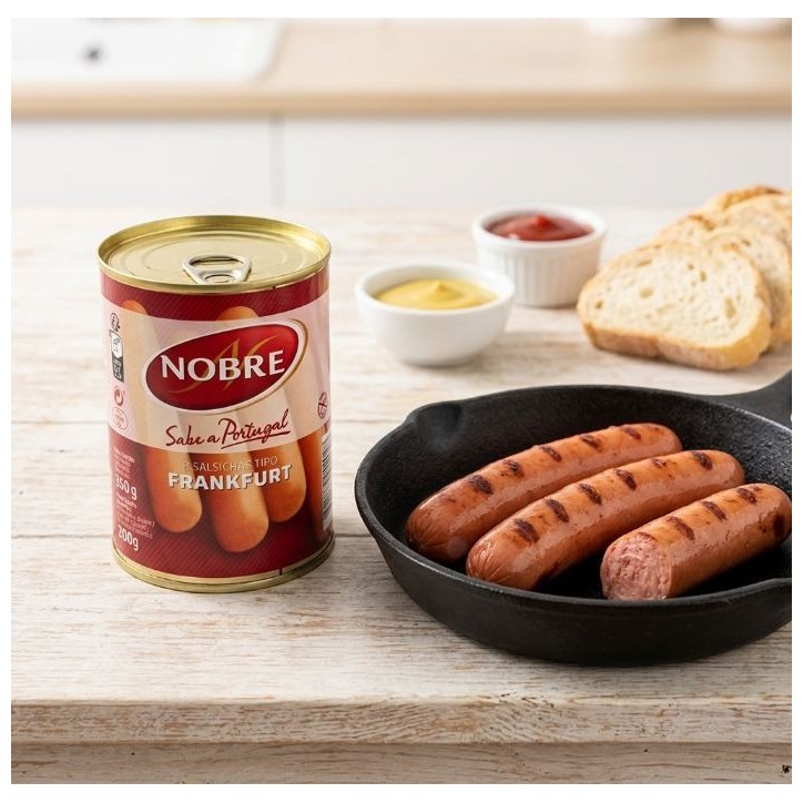 NOBRE, 8 Salsichas Tipo Frankfurt 200g (350)g NOBRE, 8 Salsichas Tipo Frankfurt 200g (350)g