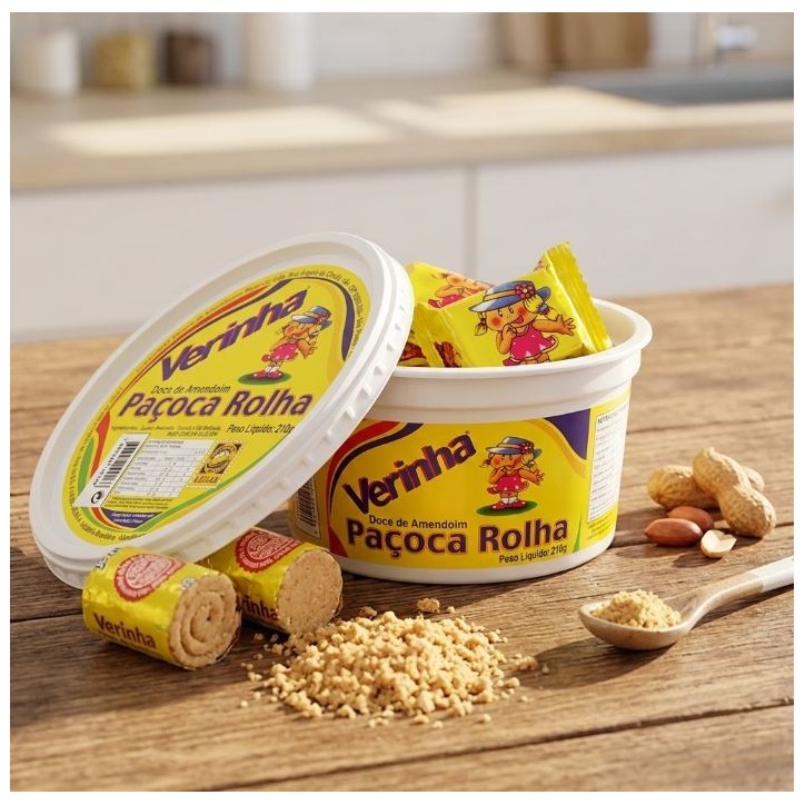 Verinha, Doce de Amendoim Pacoca Rolha 210g