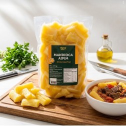 Vapza, Mandioca Cozida a Vapor e Embalada a Vacuo 2,5kg