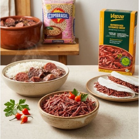 Vapza, Carne Seca Desfiada Cozida ao Vapor sem Gluten 400g