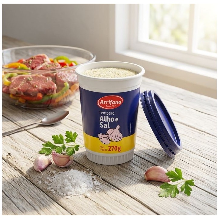 Arrifana, Tempero Alho e Sal 270g Arrifana, Tempero Alho e Sal 270g