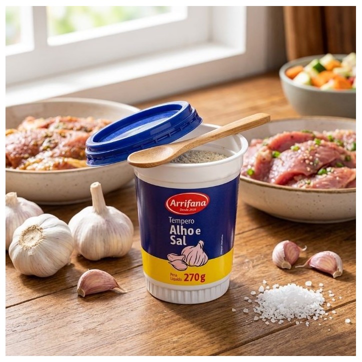 Arrifana, Tempero Alho e Sal 270g Arrifana, Tempero Alho e Sal 270g