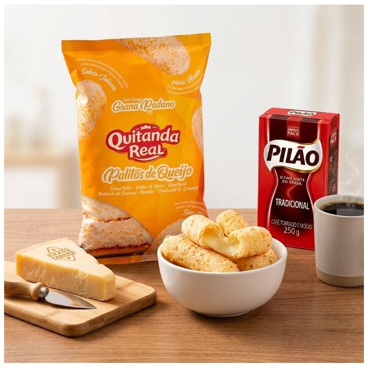 Quitanda Real, Palito de Queijo Grana Padano 500g