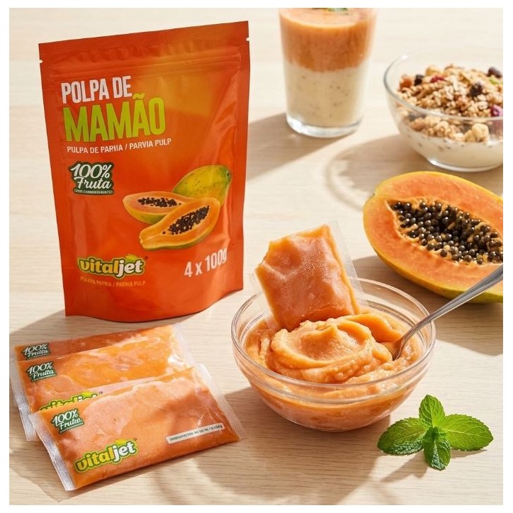VITAJET, Polpa de Mamao 4x100g