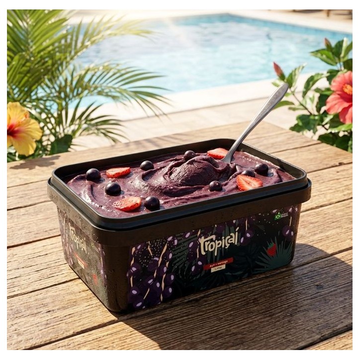 TROPICAI, Açaí + Morango 1l