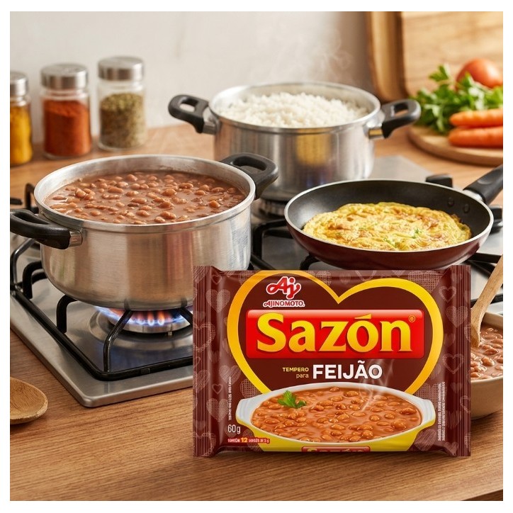 Ajinomoto, Sazon Tempero para Feijao Ovos e Arroz 60g