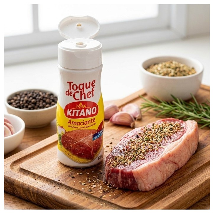 Kitano, Toque de Chef Amaciante de Carne com Tempero 120g