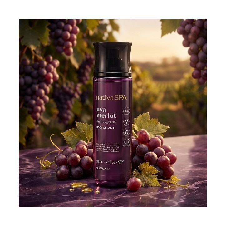 Boticario, Body Splash Nativa Spa Uva Merlot 200ml Boticario, Body Splash Nativa Spa Uva Merlot 200ml
