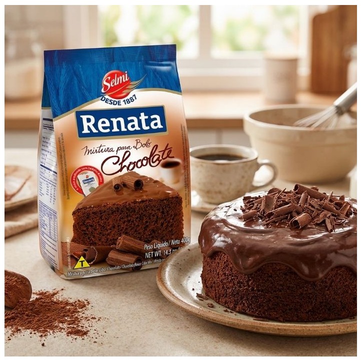 Renata, Mistura para Bolo de Chocolate 400g Renata, Mistura para Bolo de Chocolate 400g