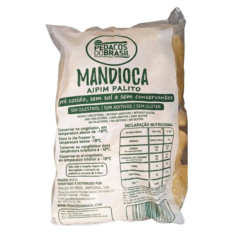 Pedacos do Brasil, Mandioca Aipim Palito Crua 1kg
