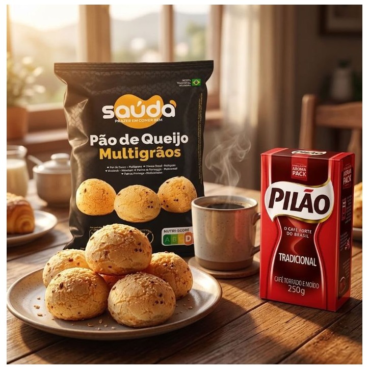Saúda, Pao de Queijo Multigraos 1kg