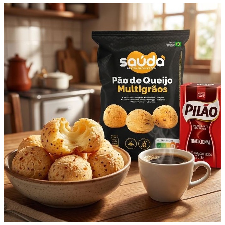 Saúda, Pao de Queijo Multigraos 1kg