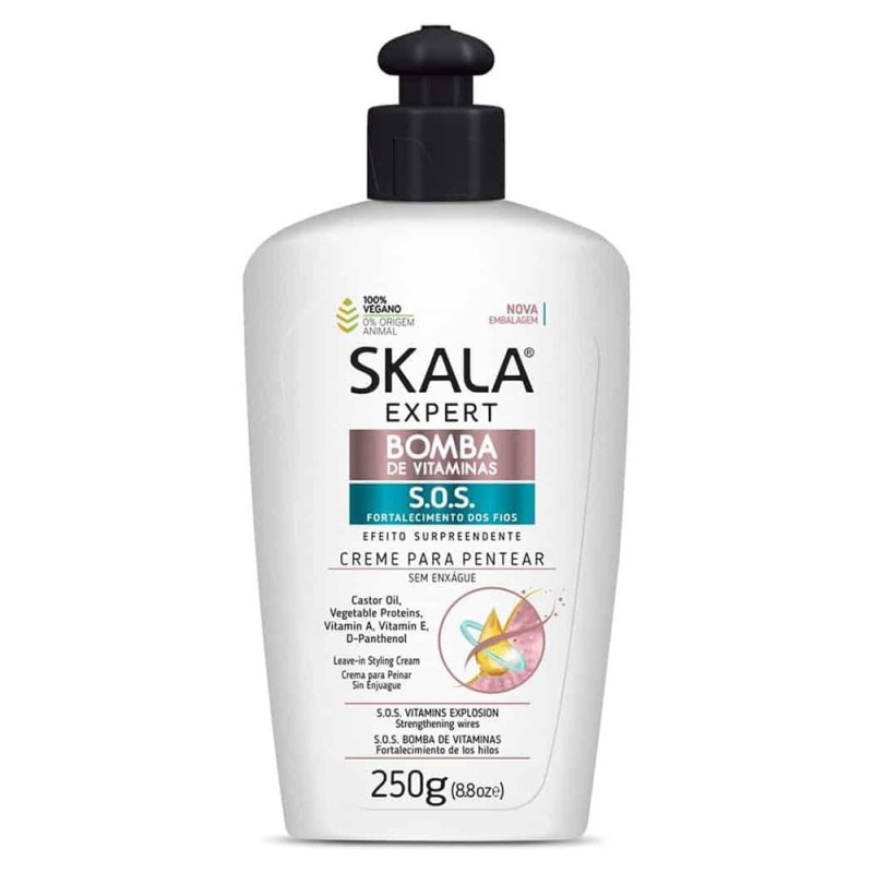 SKALA, Expert Bomba de Vitaminas - Creme para Pentear 3 em 1, 250g