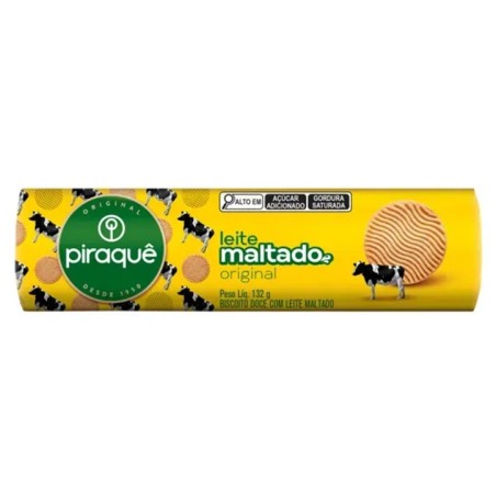 piraque, Biscoito Leite Maltado 132g