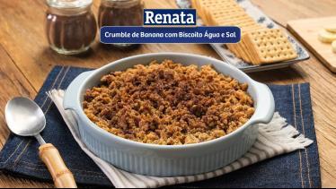 Receita de Crumble de Banana com Biscoito Água e S