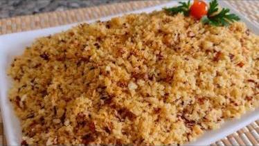  FAROFA CROCANTE DE ALHO E PIMENTA-A MELHOR FEITA 