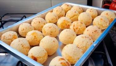  PÃO DE QUEIJO COM POLVILHO DOCE FÁCIL e RÁPIDO - 