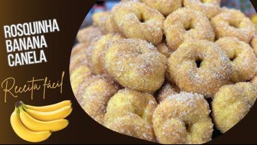  Rosquinha de banana com canela uma maravilha
