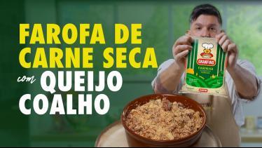  Farofa de Carne Seca com Queijo Coalho | Receitas